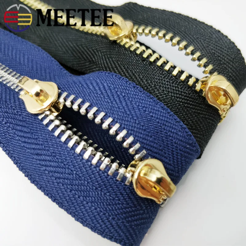 2 метра Meetee 3# металлическая молния без слайдера двойная тяга для одежды кошелек Сумочка Рюкзак DIY аксессуары для шитья ручной работы ZA202