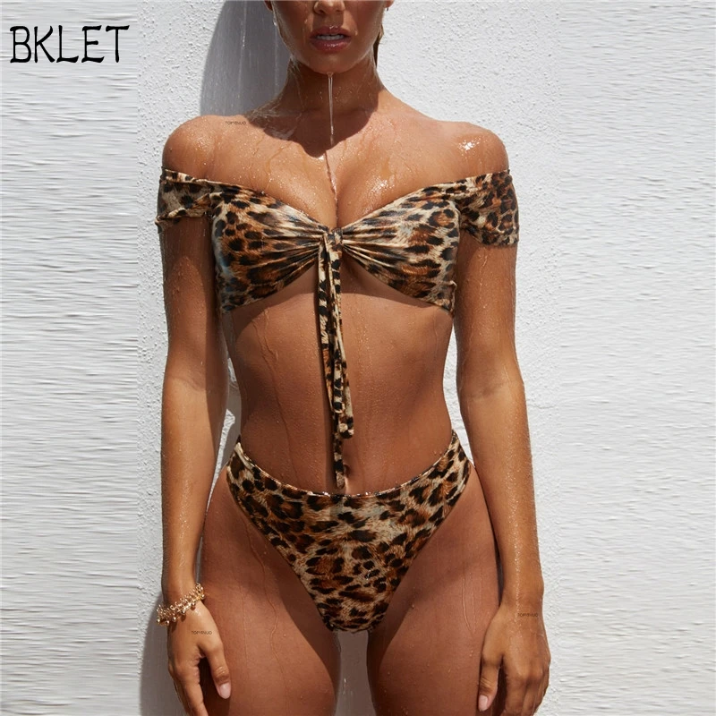 2018 Новый Сексуальный Купальник леопардовый принт бикини пуш-ап стринги