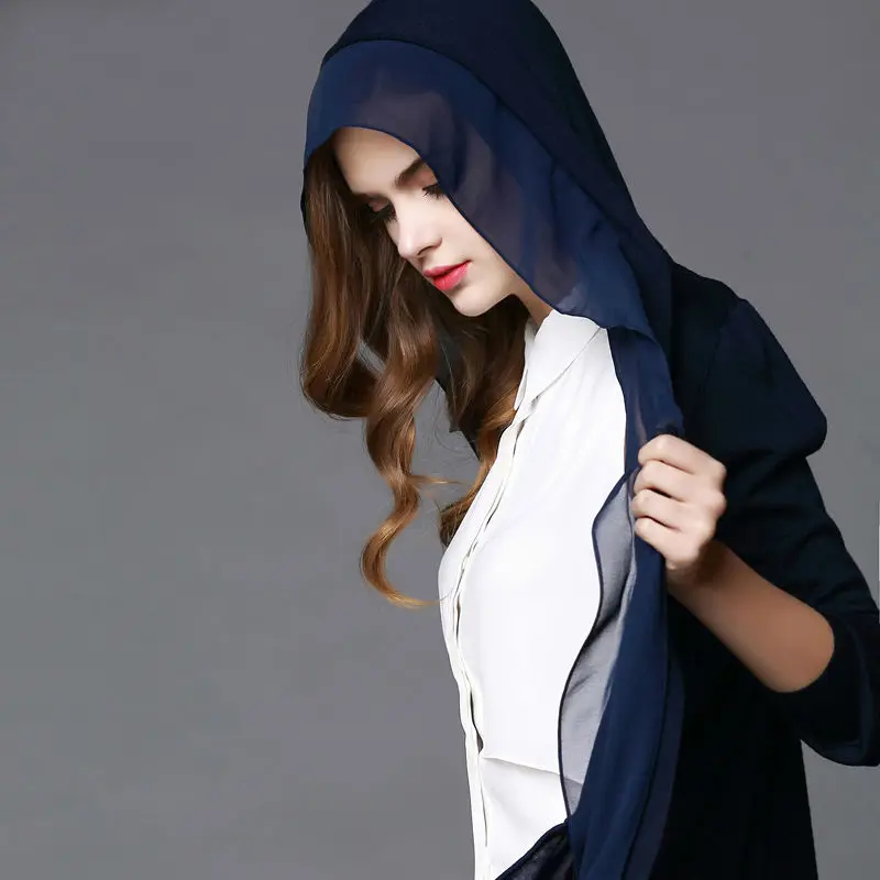 Женские кардиганы с капюшоном 100% шерсть открытый стежок свитер для женщин