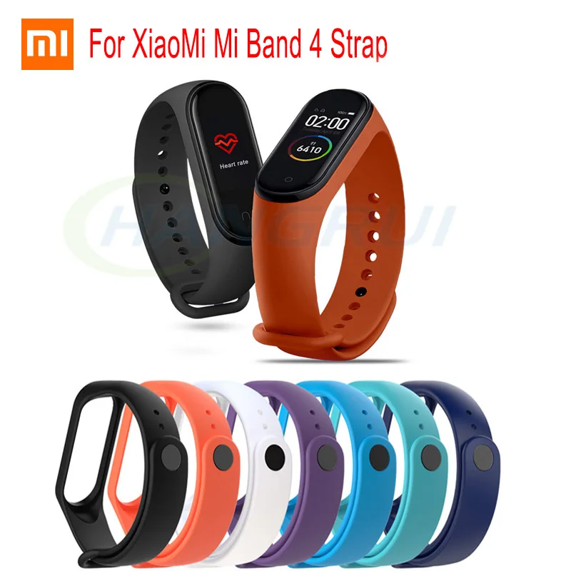 Браслет для Xiaomi Mi band 4 3 спортивный силиконовый ремешок на запястье Miband смарт