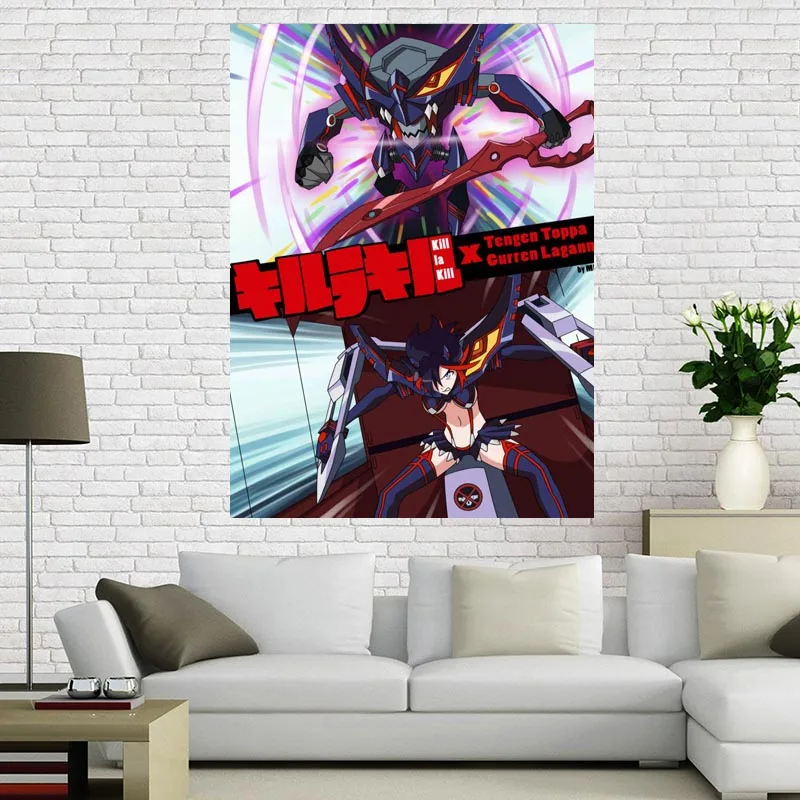 Новый стиль Gurren Lagann &quotИзготовленный На Заказ Шелковый Холст 27X40cm 30x45 см DIY плакат