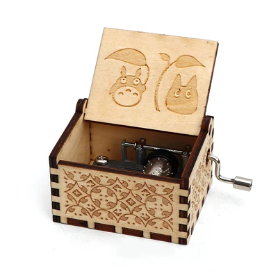 7 Antique carved hand-cranked music box Cute ToToro Theme music box exquisite little gifts Girl birthday present Christmas gifts - Цвет: 7