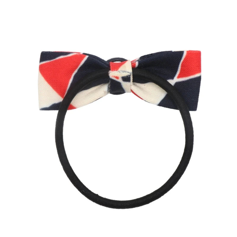 2 pcs/Lot Boutique Elastic Hair Bands Cute Girls Ponytail Holder Print Bow Baby Tie Kids | Детская одежда и обувь