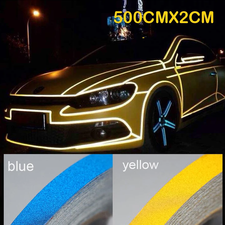2 см X 500 автомобиля наклейка светоотражающая лента стикеры Тюнинг автомобилей