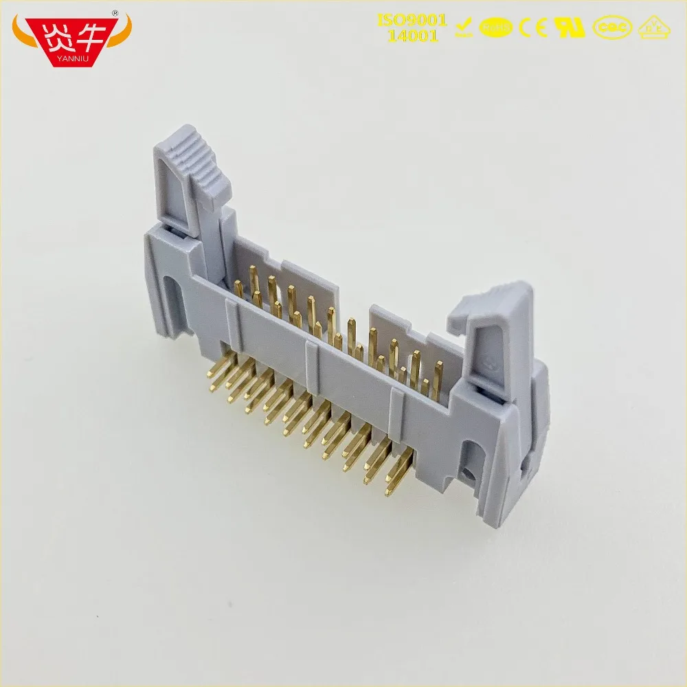 DC2-20P IDC SOCKET BOX 2 54 мм Шаг эжектор заголовок правый угол разъем 2*10P 20PIN контактная