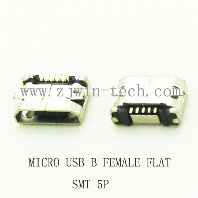 10 шт./лот 5Pin Micro USB 5pin Длинные pin SMD разъем для Мобильный телефон Mini PCB сварки плоский