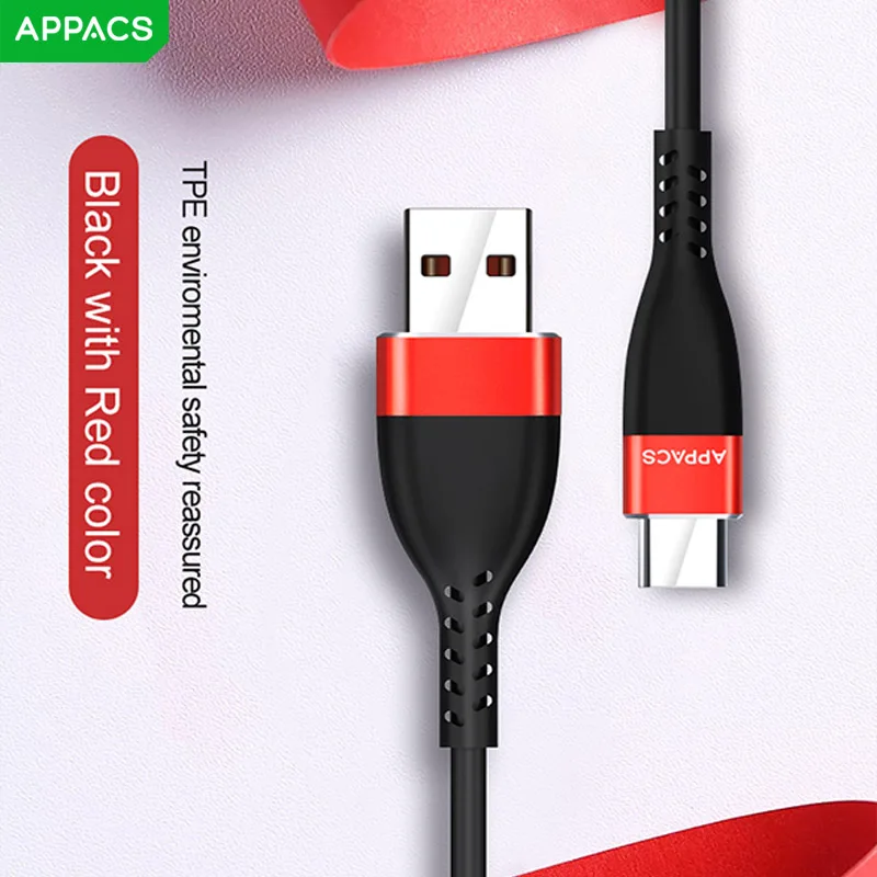 Кабель зарядный APPACS USB Type-C 1 2 м для Xiaomi 4C Nexus 5X/6P Huawei P9 | Мобильные телефоны и