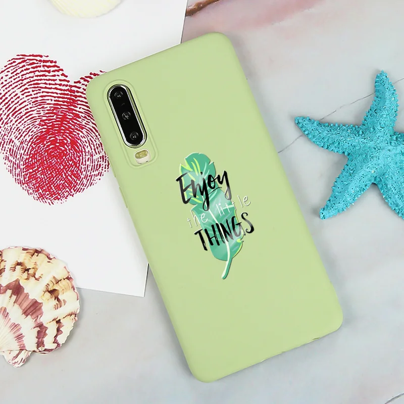 Конфетный чехол huawei P30 Lite силиконовый на заднюю панель с мультипликационным