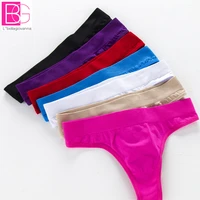 5pcslot solid colors women exercise bikini elastic comfortable no seam female t thongs panties active ladies intimates 1123p5