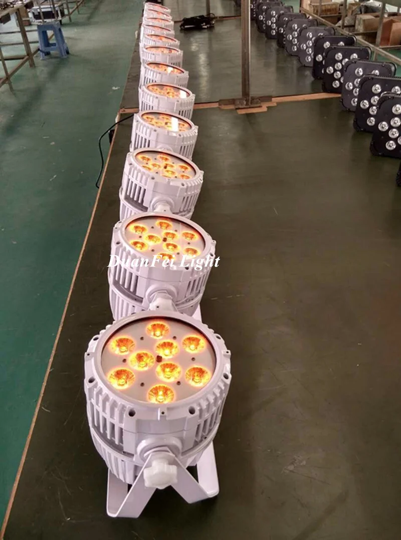 24 lot Waterproof par 64 led 9x18w rgbwa+uv battery wireless can outdoor wedding uplightings | Освещение