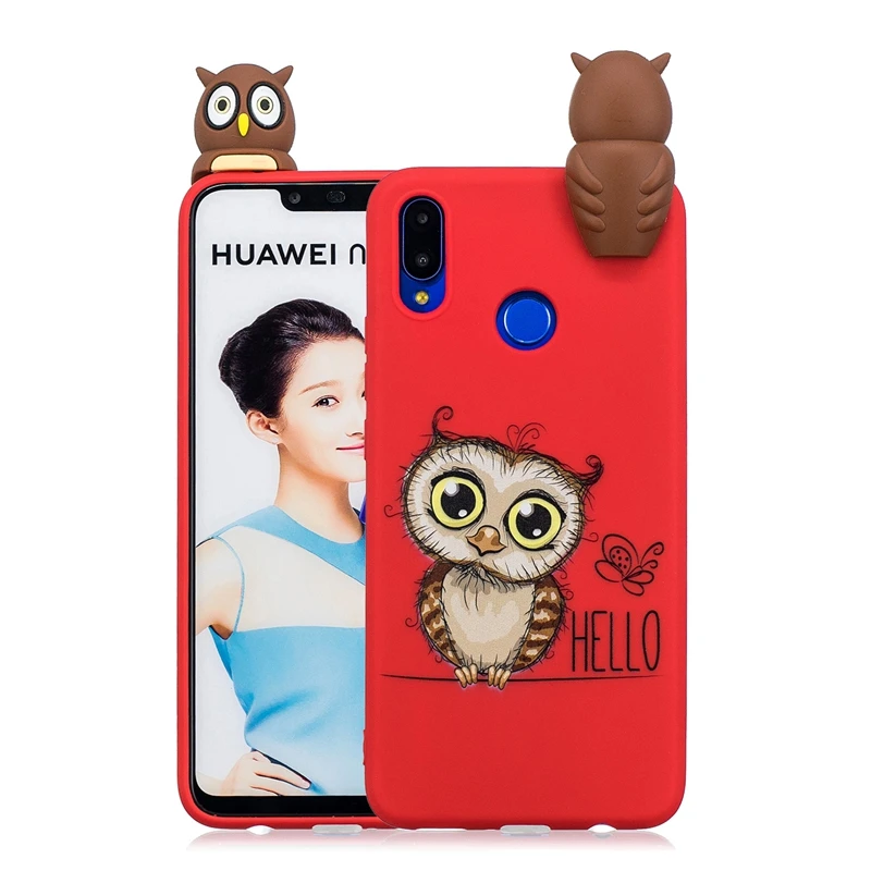 ETUI huawei P Smart дело чести 10 Lite Чехлы Симпатичные 3D панда Единорог собачий силиконовый чехол на huawei P Smart чехол для телефона - Цвет: 1