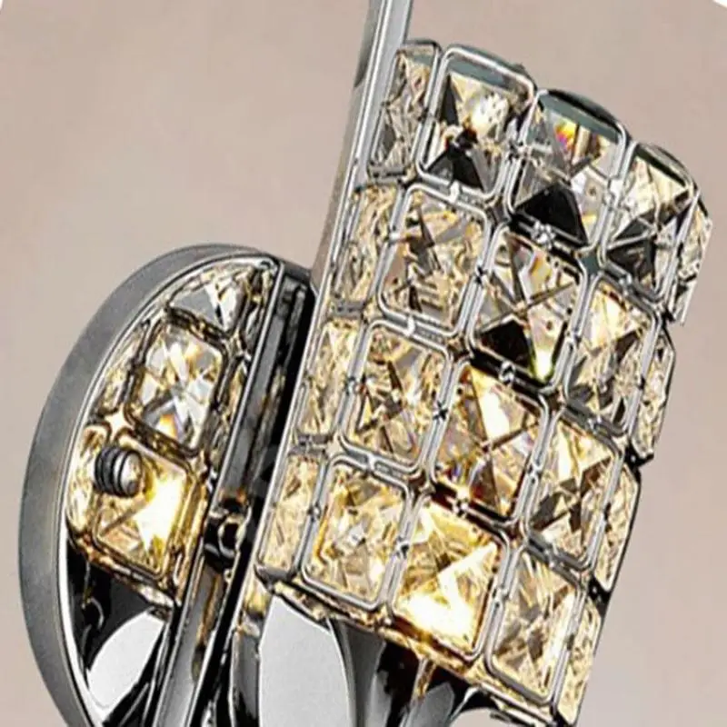 Simple Modern Wall Light Single Head K9 Crystal Lamp Creative Art Bedside Mirror Headlamp Bedroom Lighting | Лампы и освещение