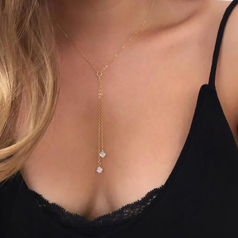 bead-gold Ожерелье с подвеской в виде звезды золотого цвета в стиле бохо для девочек, женские ожерелья на цепочке, колье для женщин - Окраска металла: bead-gold