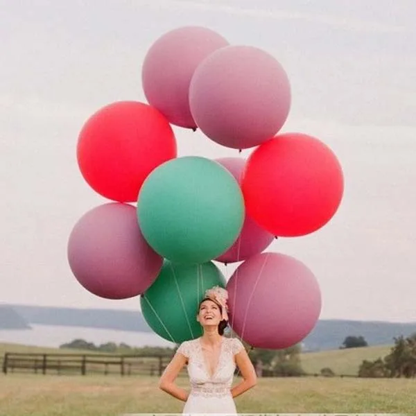 big Balloons Solid Colors 36 inch Large baby shower decor Balloon Birthday Wedding Party decoration Flat Latex 200pcs | Дом и сад