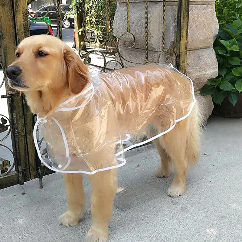 Pet твердый прозрачный плащ Собака Водонепроницаемый Ветровка щенок
