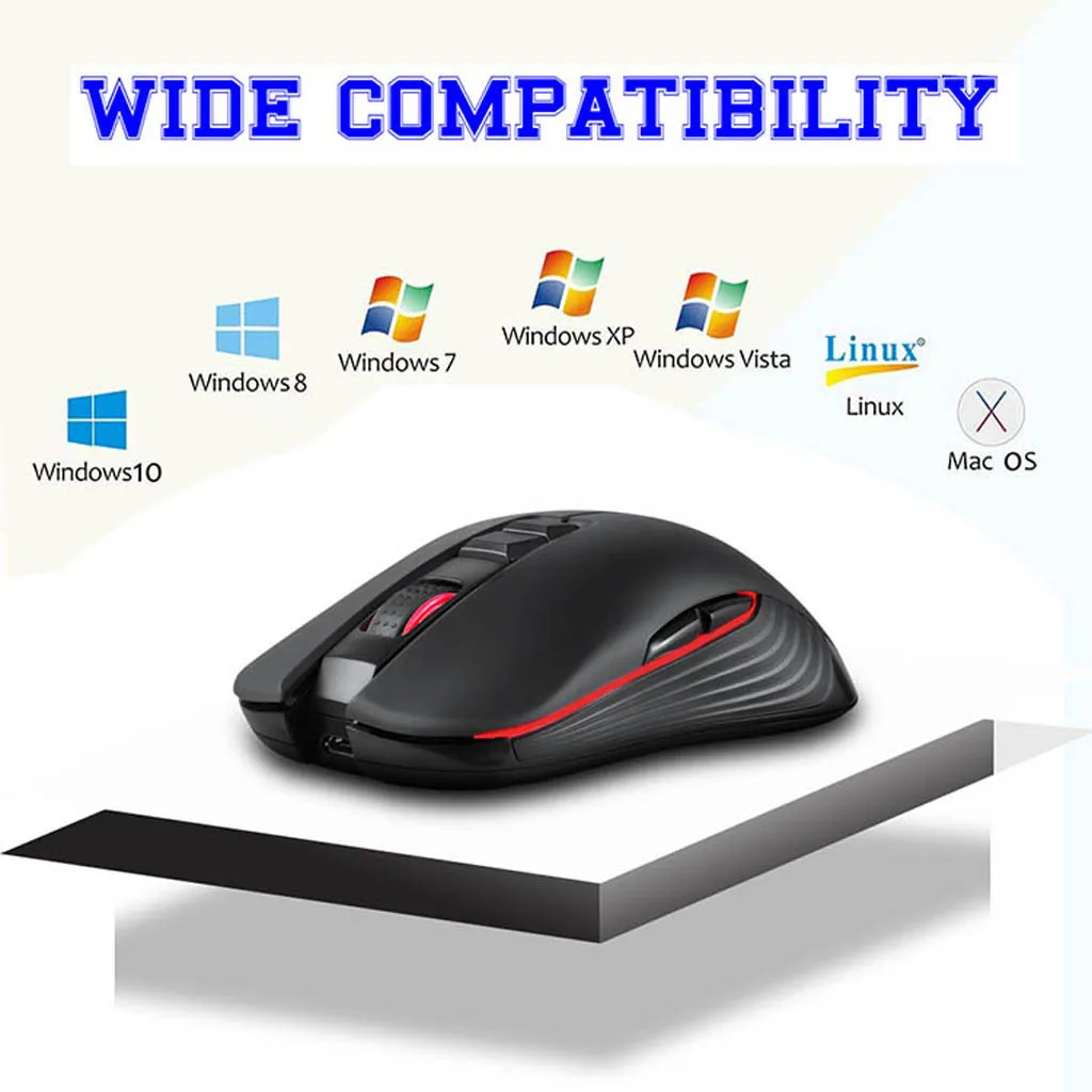 Беспроводная игровая мышка VOBERRY M600 перезаряжаемая 2 4 ГГц 7 ноутбуков компьютер