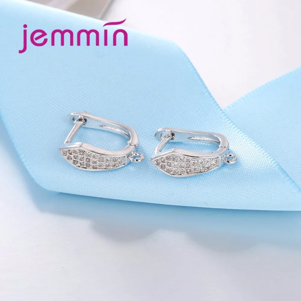 Женские серьги кольца из серебра 925 пробы с фианитом|hoop earrings|earrings forearrings for women |