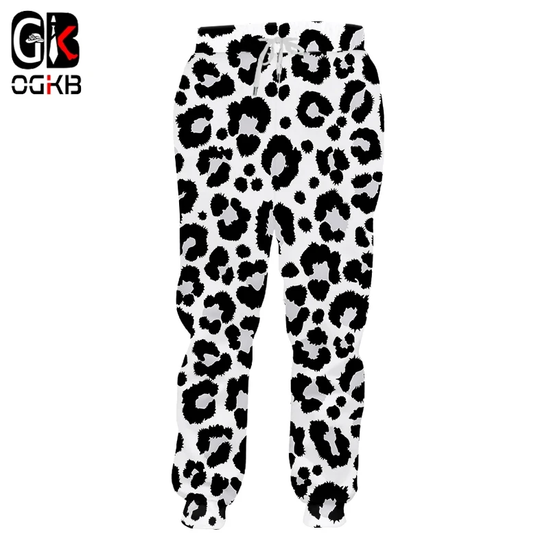 OGKB Jogger Брюки Homme модные длинные животные 3D принт Снежный Леопард спортивные штаны