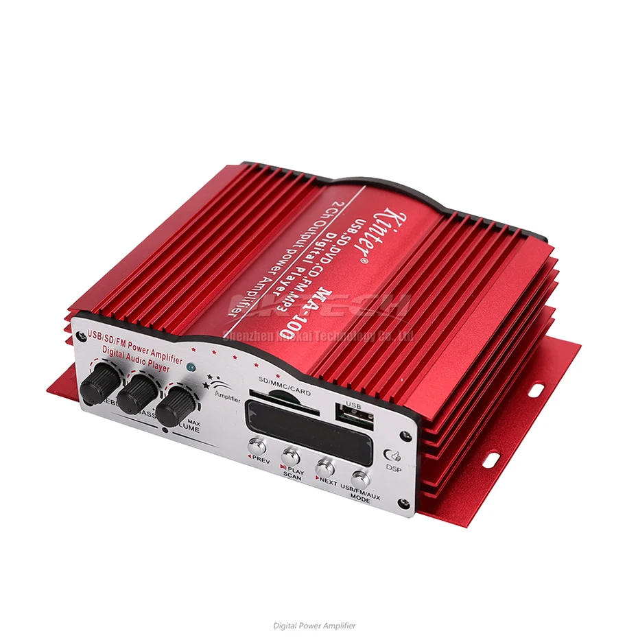 Автомобильный цифровой аудиоплеер MA-100 Kinter усилитель мощности 2x25 Вт Hi-Fi стерео
