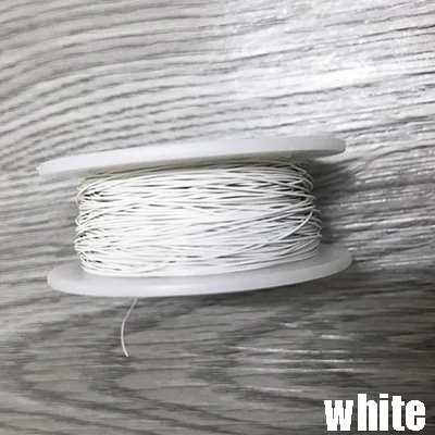 white UL10064 одиночный провод AWG 34AWG 50 метров FEP электронный провод высокая термостойкость провод кабель Мягкий Наушник сигнальный провод - Цвет: white