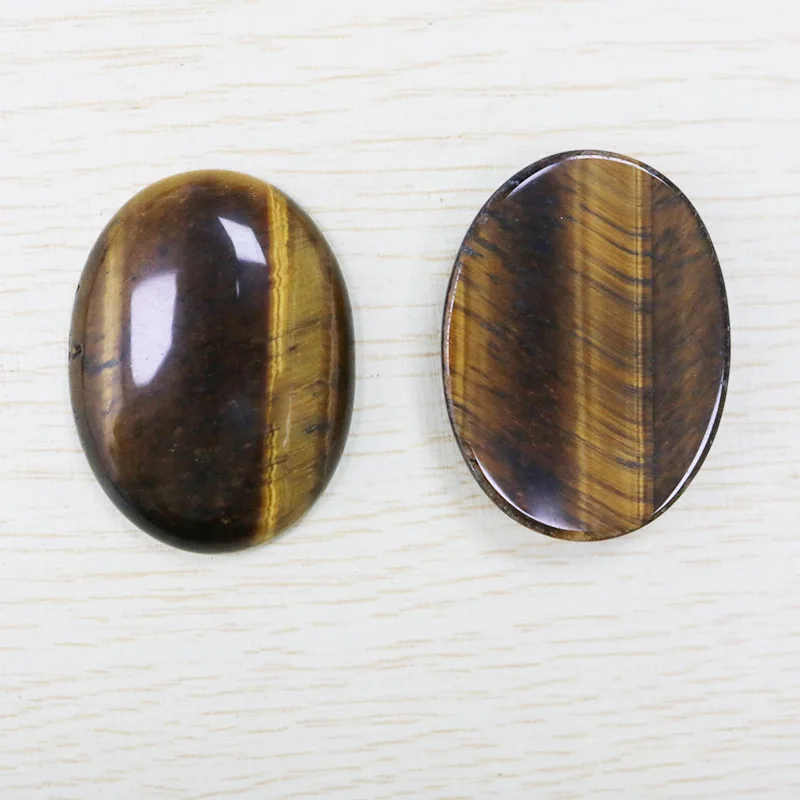 Бусины из натурального камня тигерита Овальные кабошон без отверстий для