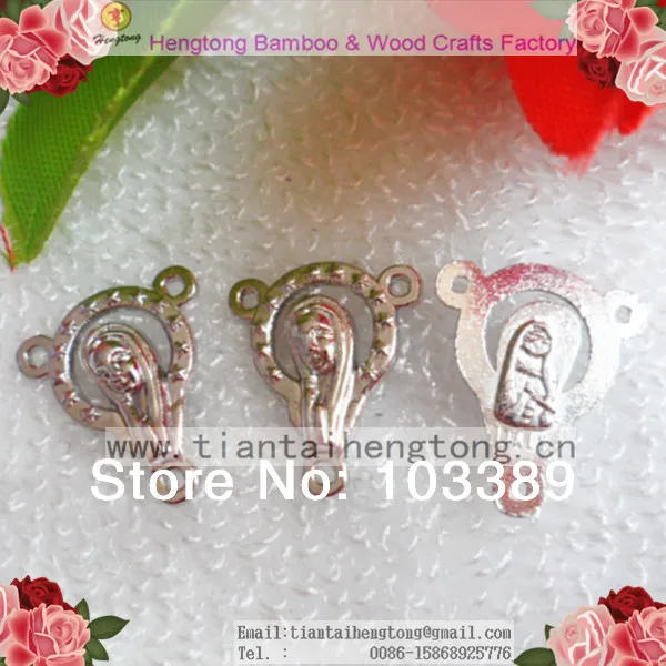 Free shipping 100pcs/lot cheap metal color virgin mary rosary centerpiece16x19mm centerpieces centre piece | Украшения и