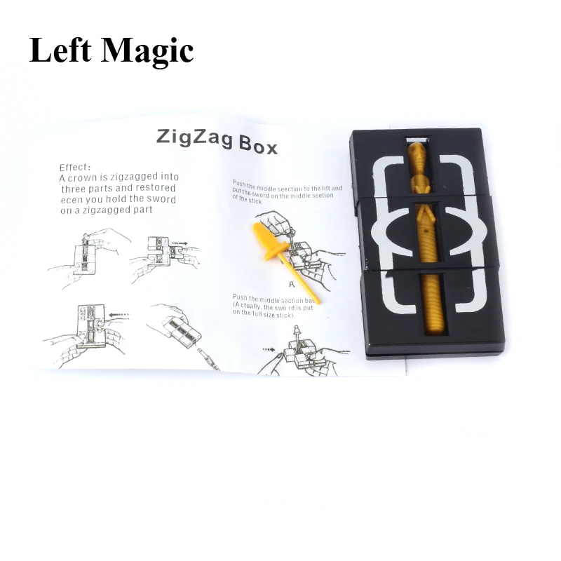 

ZigZag Box Magic Tricks Mummy Cut To Three Sections Recovery Magic Trick Props Creative Toys For Children
