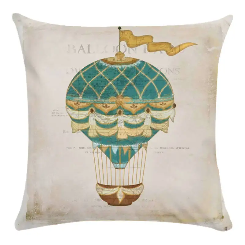 Мультяшный чехол для подушки с воздушным шаром из полиэстера диванная подушка