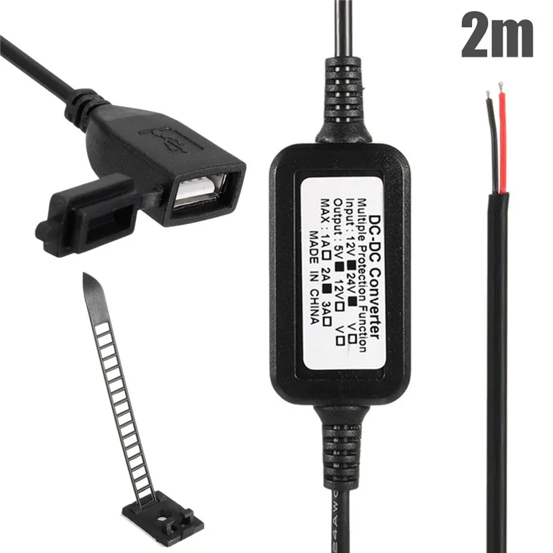 DC 12V до 5V водонепроницаемый USB блок питания порт зарядное устройство для