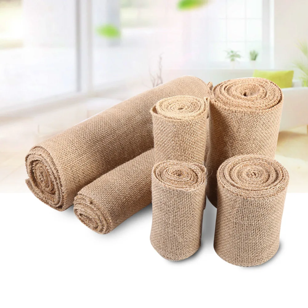 Свадебное украшение из натурального джутового мешковины Sisal Trim Jute вечерние