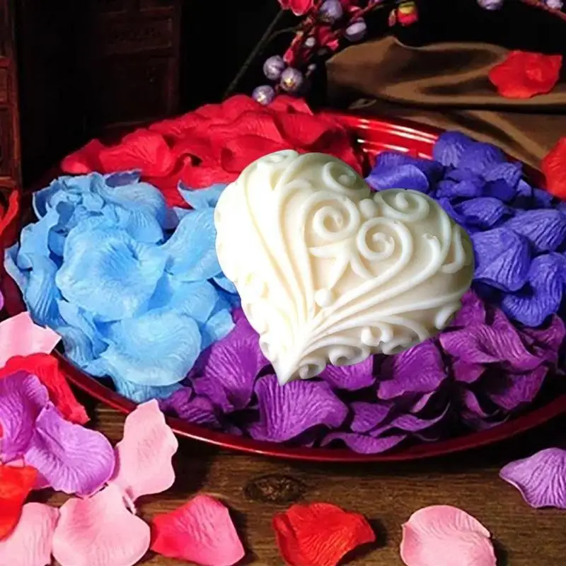 FDA 3D цветок розы Форма для торта букет Любящее сердце помадка формы подарок на