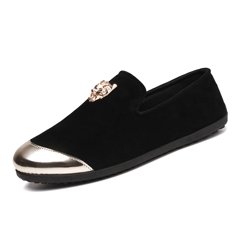 Повседневные туфли из флока Для мужчин без застежки Лоферы модные Прогулочные