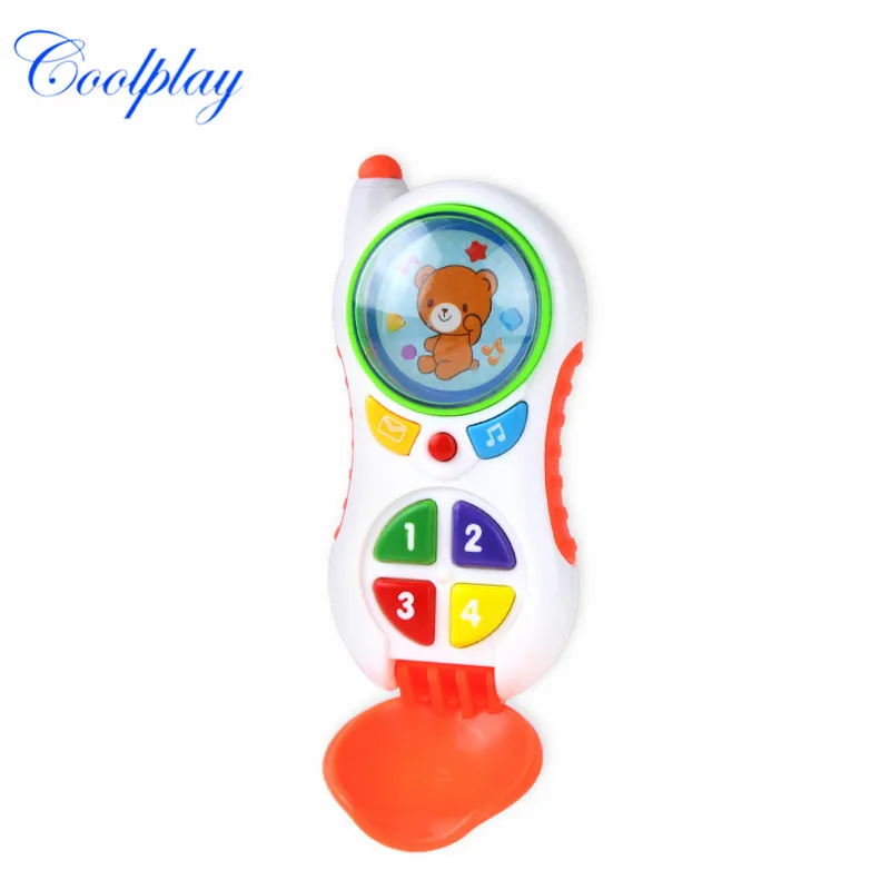 Милый мультяшный электронный игрушечный смартфон с музыкальным звуком детский, для мобильного телефона сотовый телефон Раннее Образование Музыкальные игрушки подарки для детей