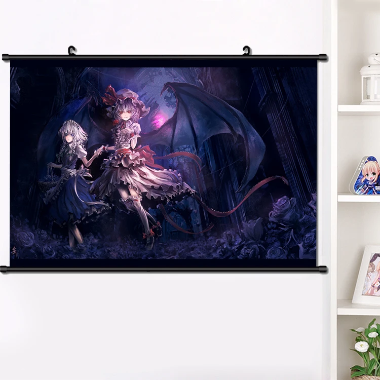 Японский аниме проект TouHou косплей хакури рейму настенный плакат подвесной на