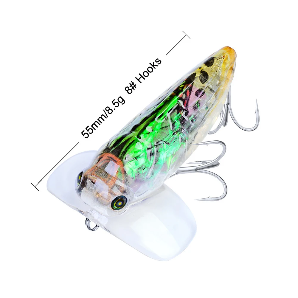 1PC insect Lures 8.5g-0.30oz Hard Bee Fishing Bait 5.5CM-2.17'' Tackle with 8# BKB Hook | Спорт и развлечения