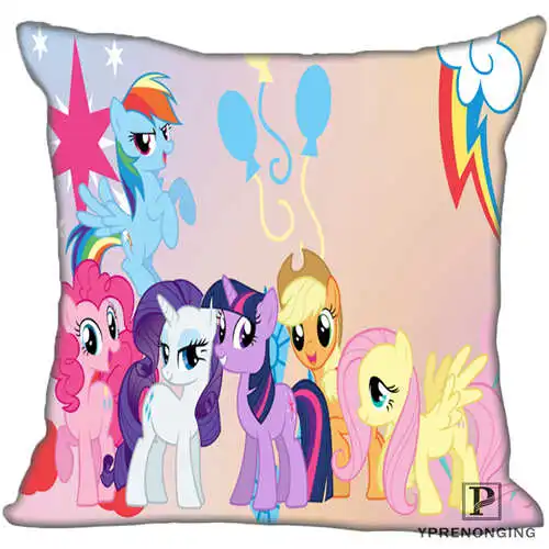 Pillowcase Для наращивания с лучшими продажами с рисунком из мультфильма «Мой Маленький Пони»(1) Подушка Чехол Спальня дома квадратная Наволочка на молнии(с одной стороны)#190404-01-173 - Цвет: Pillowcase
