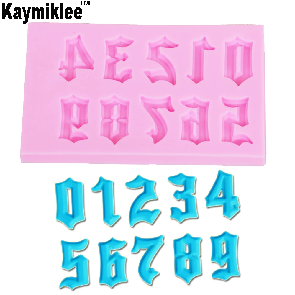 M963 номер мини 0 9 Силиконовые Формы Рождественские инструменты для украшения