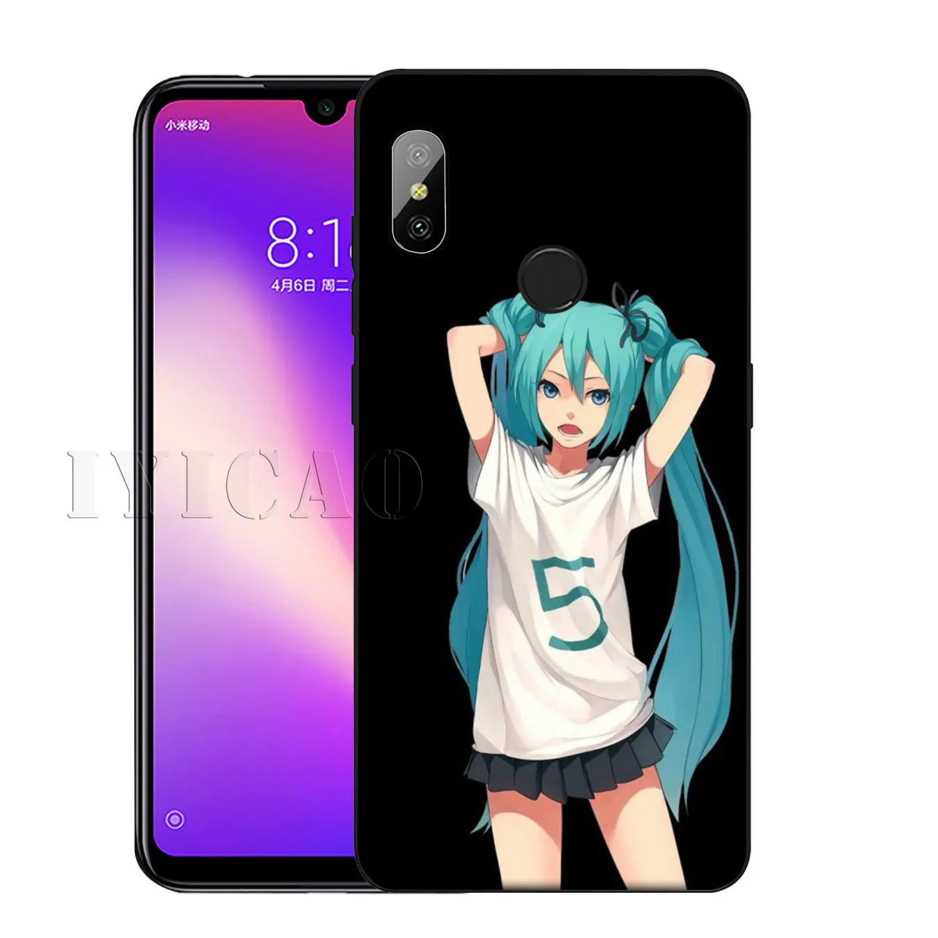 IYICAO аниме девушка Hatsune Miku Мягкий силиконовый чехол для телефона Xiaomi Redmi K30 K20 8A 7A 6A 5A