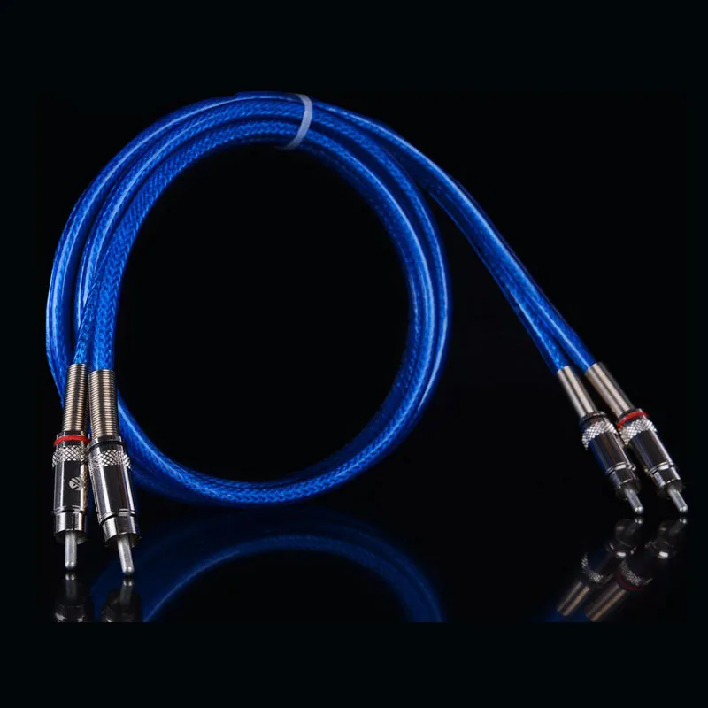 Аудиокабель ПВХ 0 5 м RCA красный и белый двойной усилитель мощности Lotus Plum