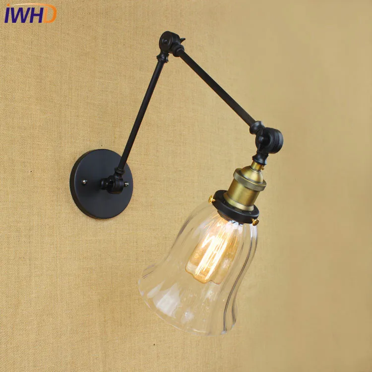 IWHD Лофт ретро промышленный настенный светильник Wandlampen Edison Swing с длинным