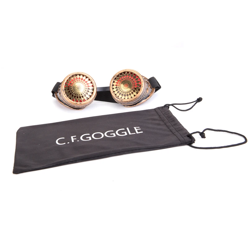 C. F. GOGGLE стимпанк сварочные Ретро готический стиль круглая оправа фиолетовые и