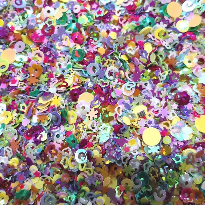 Mix Блестки блесток улыбающийся цветок воздушный шар Дельфин Форма ПВХ свободные блестки для Diy кляп шитье Свадебный декор конфетти 20 г - Цвет: Mix