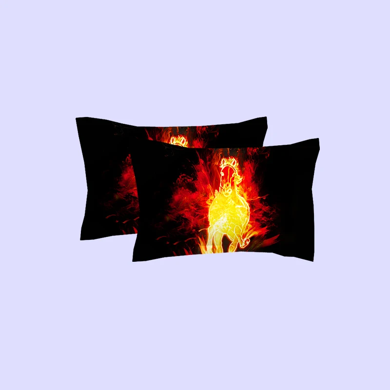 3D Hellfire лошадь Комплект постельного белья пододеяльник набор наволочки домашний