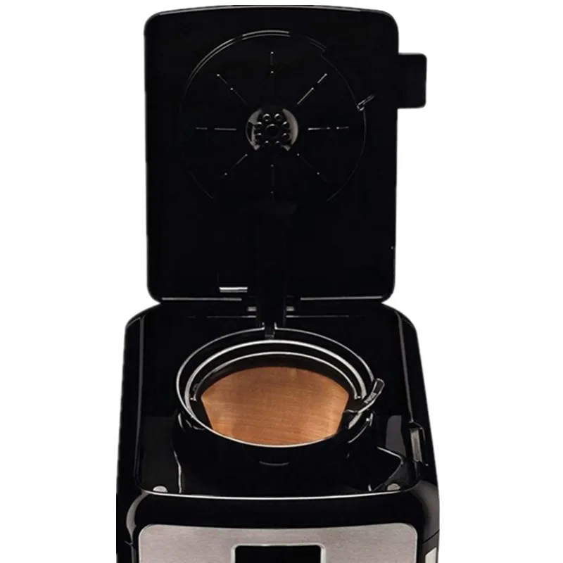 Reusable Coffee Filters Dripper Stainless Steel 10-12 Cup Permanent Coffee Maker Refillable Basket Handles Washable Cafe Tools