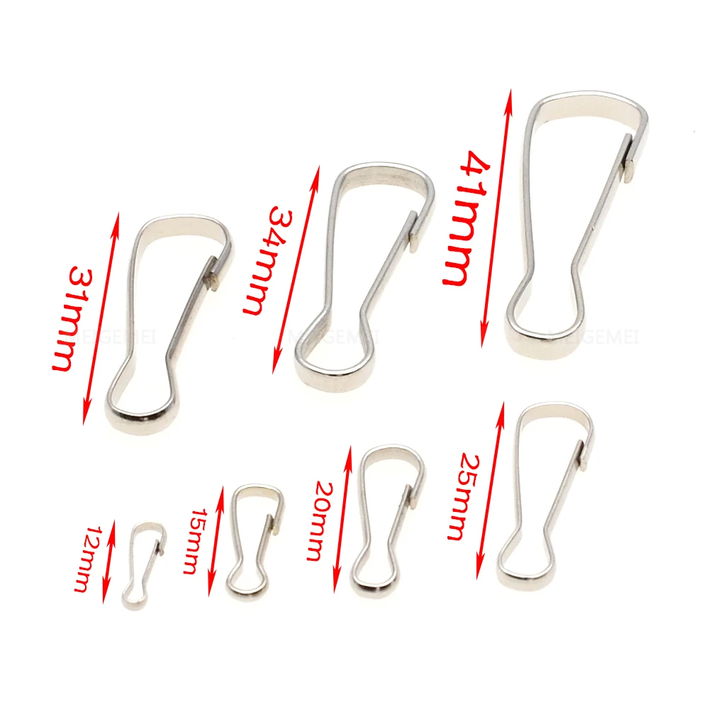 

1000pcs/pack Multi Size Metal Purse Zipper PULLS Snap Spring HOOKS Paracord Lanyards Lariat Phone Card ID Badge Holder