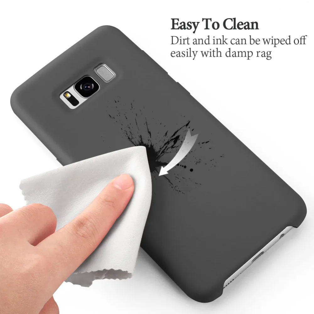 Ударопрочный Мягкий Оригинальный жидкий силиконовый чехол для Samsung Galaxy S8 S10 S9 Plus 5G