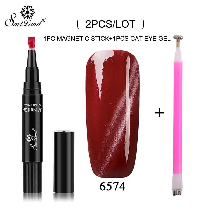 ZHG915 Saviland 2 шт./лот Магнитная 3D кошачий глаз гель лак для ногтей магнит Nail Art инструменты магнит для УФ лак для ногтей маникюр инструмент - Цвет: ZHG915