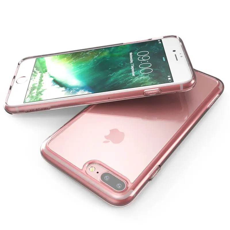 For iPhone 7 Plus 8 Case 5.5 inch i-Blason Halo Series Anti-knock Scratch Resistant TPU Bumper + Clear Back Cover |