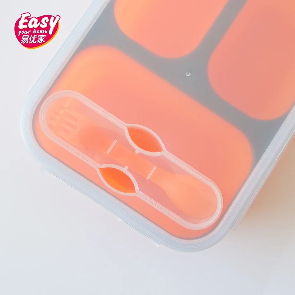 Multi Спецификация Емкость Складной контейнеры для еды с отсеками Microwavable детей