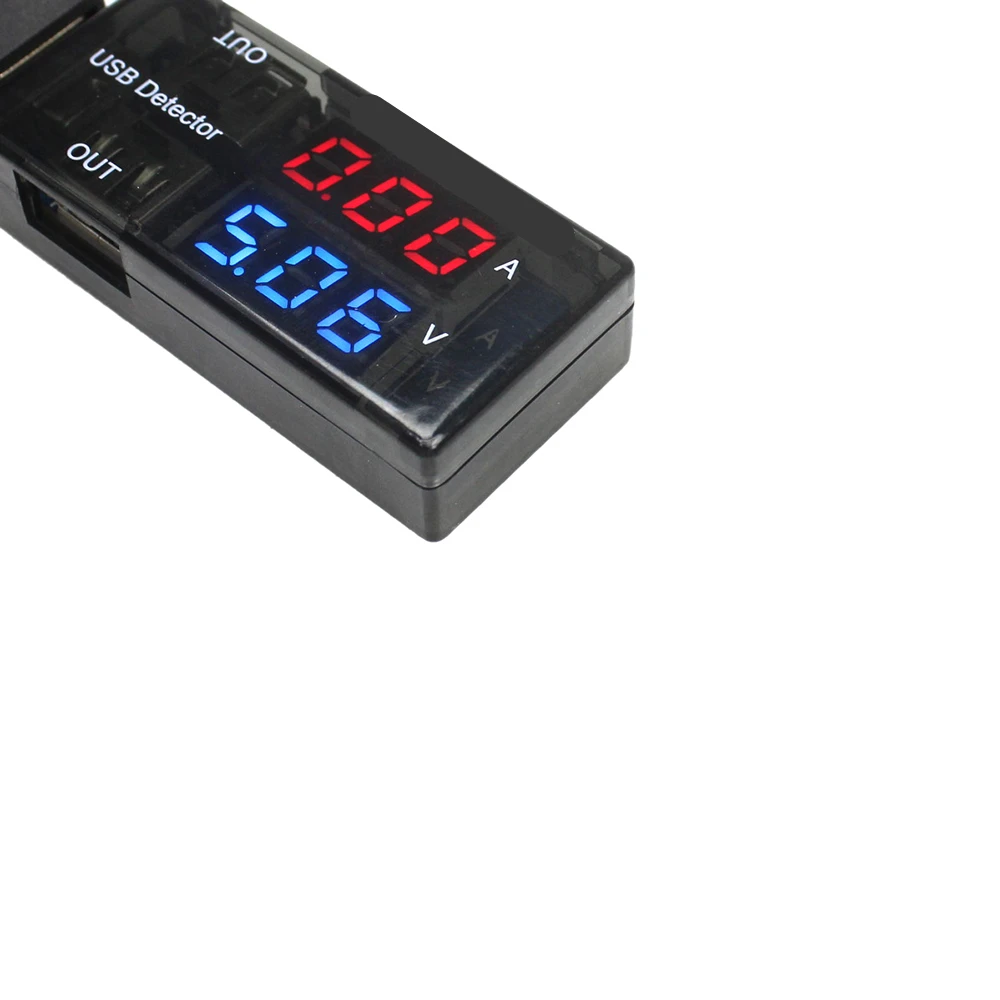 USB-тестер для измерения напряжения USB-измеритель амперметр двухрядный индикатор
